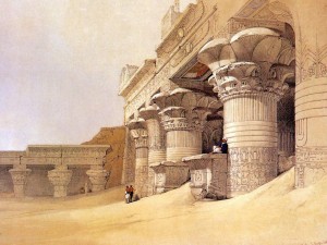 Outer court of the Temple at Edfou
